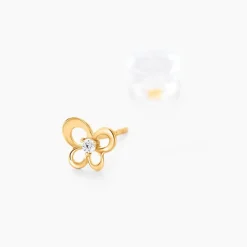 Histoire d'Or Boucles D'oreilles Puces Eleanor Fleur Or Jaune Oxyde De Zirconium