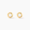 Histoire d'Or Boucles D'oreilles Puces Eden Serti Pneu Or Jaune Oxyde De Zirconium