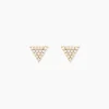 Histoire d'Or Boucles D'oreilles Puces Eloane Triangle Or Jaune Oxyde De Zirconium