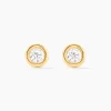 Boucles D'oreilles Puces Eden Serti Pneu Or Jaune Oxyde De Zirconium-Histoire d'Or Outlet