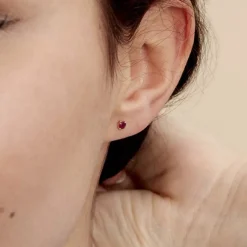 Histoire d'Or Boucles D'oreilles Puces Elea Serti Griffe