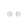 Boucles D'oreilles Puces Eddie Or Jaune Oxyde De Zirconium-Histoire d'Or Clearance