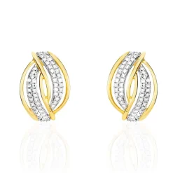 Histoire d'Or Boucles D'oreilles Puces Enora Or Jaune Diamant