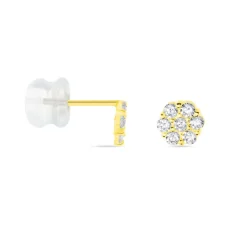 Histoire d'Or Boucles D'oreilles Puces Eleanor Fleur Or Jaune Oxyde De Zirconium