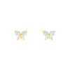 Histoire d'Or Boucles D'oreilles Puces Eleanor Fleur Or Jaune Oxyde De Zirconium