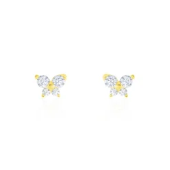 Histoire d'Or Boucles D'oreilles Puces Eleanor Fleur Or Jaune Oxyde De Zirconium