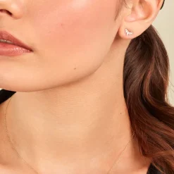 Boucles D'oreilles Puces Earnestine Or Jaune Oxyde De Zirconium-Histoire d'Or Hot