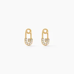 Histoire d'Or Boucles D'oreilles Puces Epiktetos Or Jaune Oxyde De Zirconium
