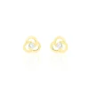 Boucles D'oreilles Puces Eleanor Fleur Or Jaune Oxyde De Zirconium-Histoire d'Or Clearance