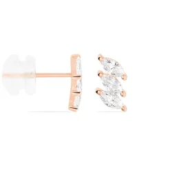 Boucles D'oreilles Puces Edma Or Rose Oxyde De Zirconium-Histoire d'Or Sale