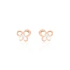 Boucles D'oreilles Puces Eleanor Fleur Or Rose Oxyde De Zirconium-Histoire d'Or Best