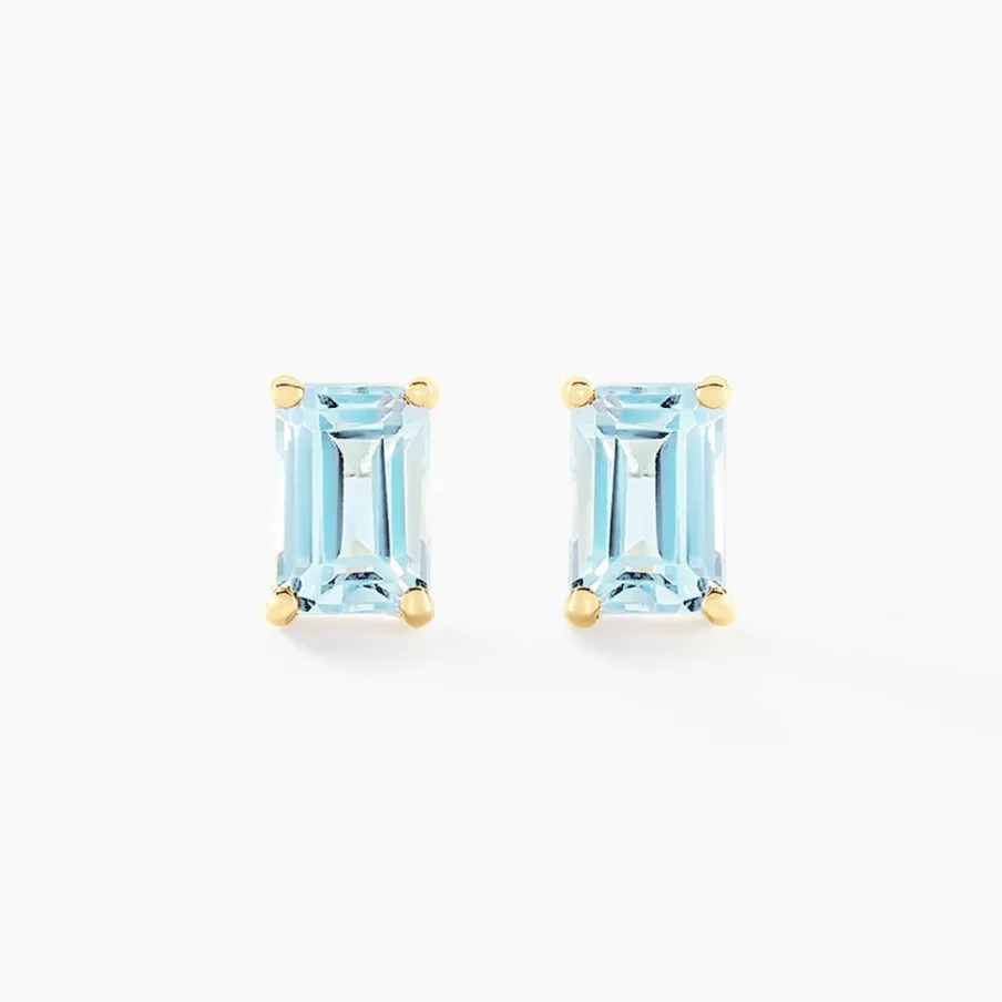 Histoire d'Or Boucles D'oreilles Puces Emilian Or Jaune Topaze