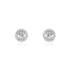 Histoire d'Or Boucles D'oreilles Puces Eternite Argent Blanc Oxyde De Zirconium