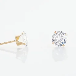 Boucles D'oreilles Puces Eddie Or Jaune Oxyde De Zirconium-Histoire d'Or New