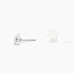 Boucles D'oreilles Puces Elais Etoile Or Blanc Oxyde De Zirconium-Histoire d'Or Clearance