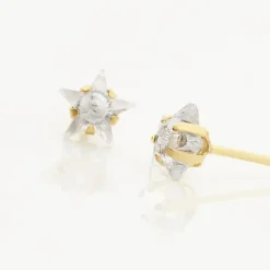 Boucles D'oreilles Puces Elais Etoile Or Jaune Oxyde De Zirconium-Histoire d'Or Hot
