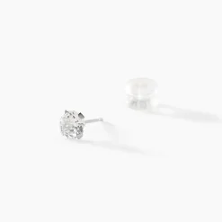 Histoire d'Or Boucles D'oreilles Puces Eddie Or Blanc Oxyde De Zirconium