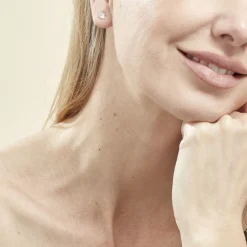 Histoire d'Or Boucles D'oreilles Puces Eddie Or Blanc Oxyde De Zirconium