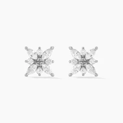 Histoire d'Or Boucles D'oreilles Puces Eclat Argent Blanc Oxyde De Zirconium