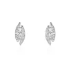 Boucles D'oreilles Puces Eternite Or Blanc Diamant-Histoire d'Or Sale