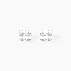 Histoire d'Or Boucles D'oreilles Puces Eve Argent Blanc Oxyde De Zirconium