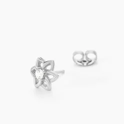 Boucles D'oreilles Puces Emiliette Argent Blanc Oxyde De Zirconium-Histoire d'Or Outlet