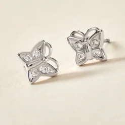 Histoire d'Or Boucles D'oreilles Puces Farasha Argent Blanc Oxyde De Zirconium