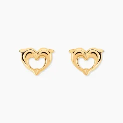 Boucles D'oreilles Puces Fulvie Double Dauphins Or Jaune-Histoire d'Or New