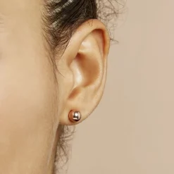 Boucles D'oreilles Puces Fidelia Boule Or Rose-Histoire d'Or New