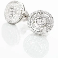 Boucles D'oreilles Puces Fidjy Argent Blanc Oxyde De Zirconium-Histoire d'Or Hot