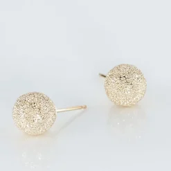 Histoire d'Or Boucles D'oreilles Puces Fidelia Boule Sablee
