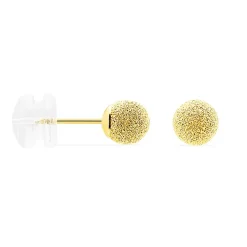 Histoire d'Or Boucles D'oreilles Puces Fidelia Boule Sablee Or Jaune