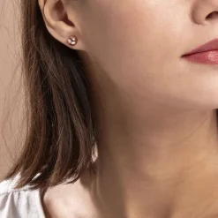 Histoire d'Or Boucles D'oreilles Puces Fidelia Boule