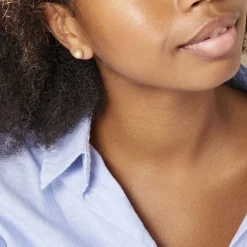 Boucles D'oreilles Puces Fidelia Boule Sablee-Histoire d'Or Hot