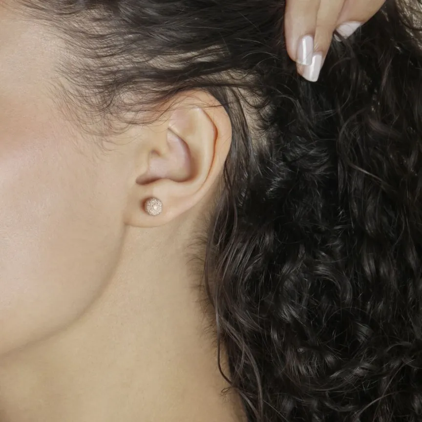 Boucles D'oreilles Puces Fidelia Boule Sablee-Histoire d'Or Best