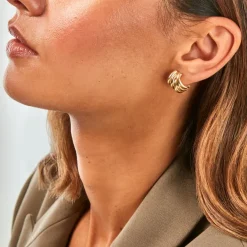 Histoire d'Or Boucles D'Oreilles Puces Fahim Or Jaune