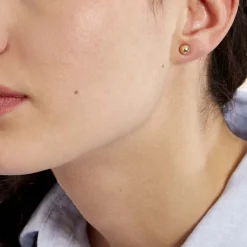 Histoire d'Or Boucles D'oreilles Puces Fidelia Boule Or Jaune