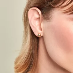 Boucles D'oreilles Puces Fidelia Boule-Histoire d'Or Sale