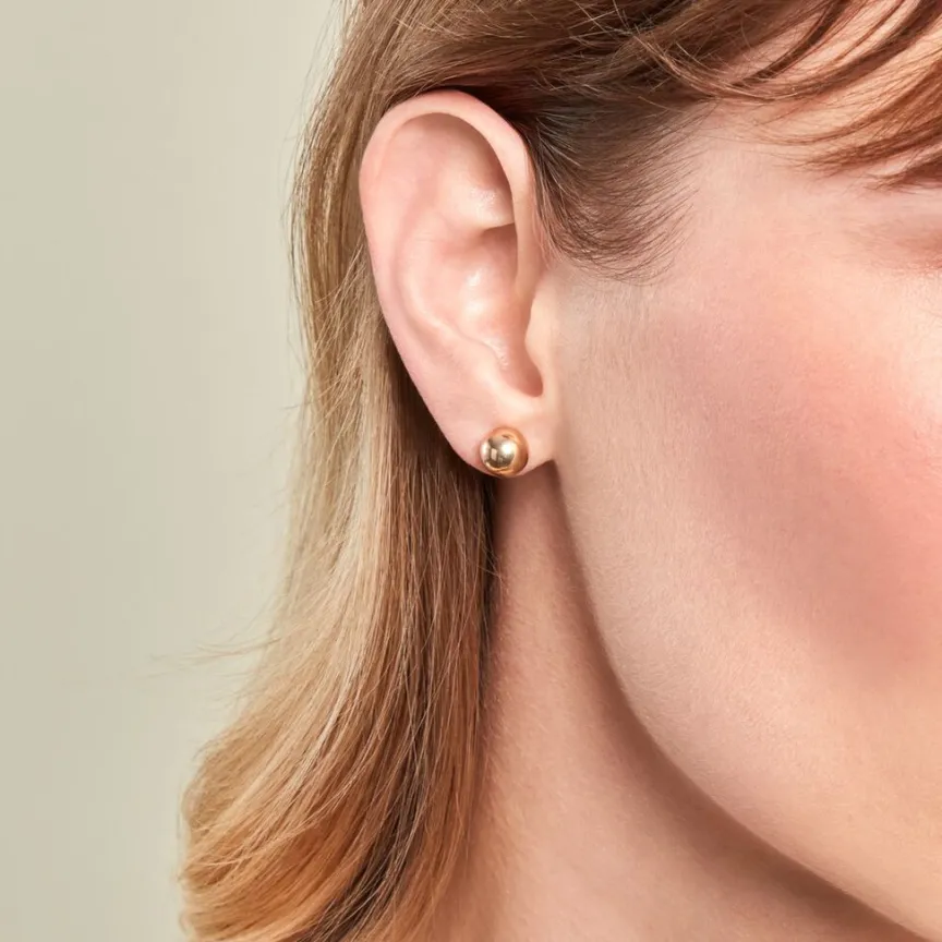 Boucles D'oreilles Puces Fidelia Boule-Histoire d'Or Sale