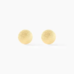Histoire d'Or Boucles D'oreilles Puces Fidelia Boule Sablee Or Jaune