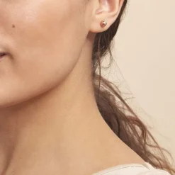 Boucles D'oreilles Puces Fidelia Boule Or Rose-Histoire d'Or Outlet