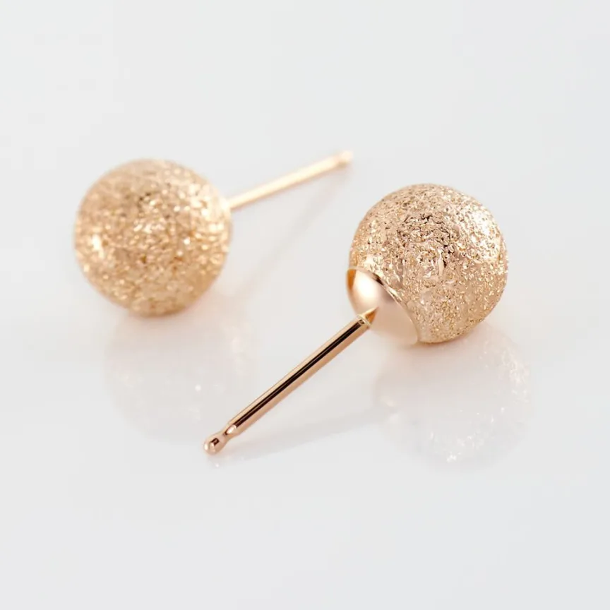 Boucles D'oreilles Puces Fidelia Boule Sablee-Histoire d'Or Online