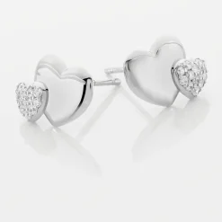 Boucles D'oreilles Puces Flamen Argent Blanc Oxyde De Zirconium-Histoire d'Or Discount