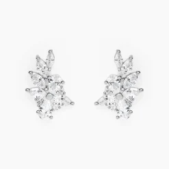 Boucles D'Oreilles Puces Glow Up Argent Blanc Oxyde De Zirconium-Histoire d'Or Outlet