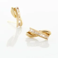 Histoire d'Or Boucles D'oreilles Puces Grebera Or Jaune Oxyde