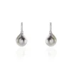 Boucles D'oreilles Puces Gatiene Or Blanc Perle De Culture Et Diamant-Histoire d'Or New