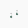 Boucles D'Oreilles Puces Germaine Argent Blanc Oxyde De Zirconium Spinelle-Histoire d'Or Best