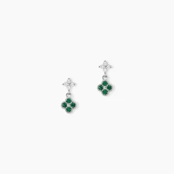 Boucles D'Oreilles Puces Germaine Argent Blanc Oxyde De Zirconium Spinelle-Histoire d'Or Best