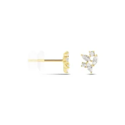 Histoire d'Or Boucles D'oreilles Puces Glorinda Or Jaune Oxyde De Zirconium