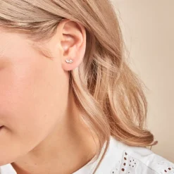 Boucles D'oreilles Puces Gemariah Or Jaune Diamant Synthétique-Histoire d'Or Sale